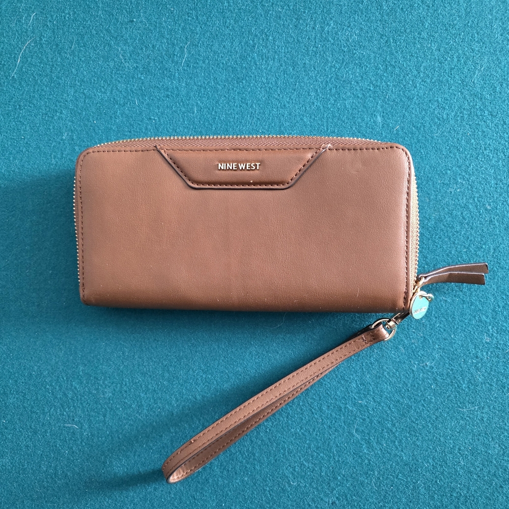 Nine West Brown Wristlet Wallet- Unused